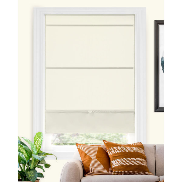 View of Latitude Run® Cordless Magnetic Roman Shade & Reviews | Wayfair